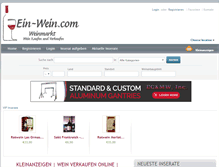 Tablet Screenshot of ein-wein.com